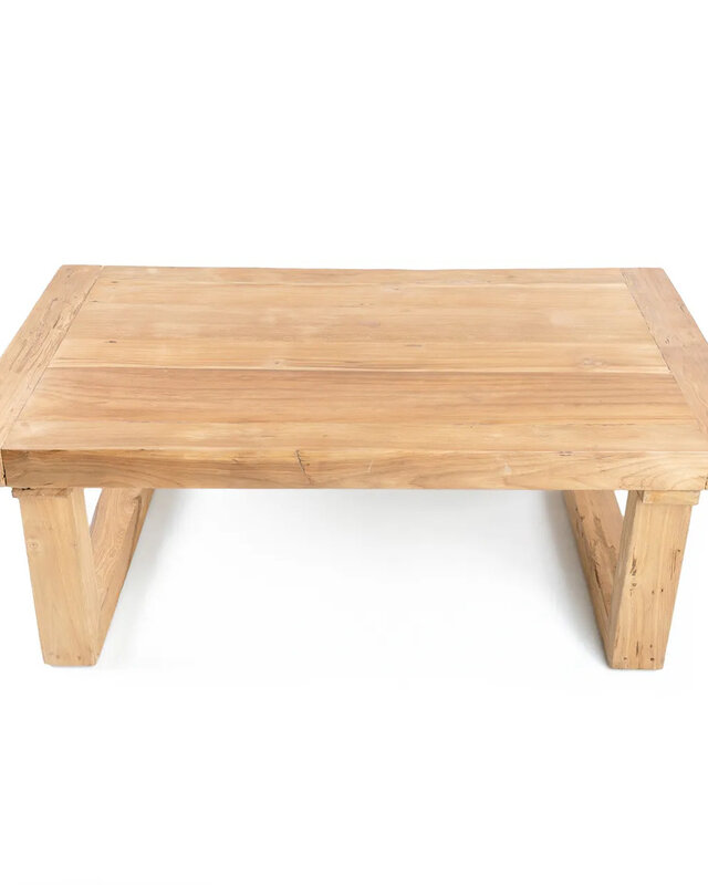 Bazar Bizar De gerecyclede teak salontafel - Natuurlijk