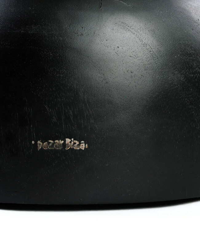 Bazar Bizar De Karbun Kruk - Zwart Natuurlijk - 45x40x40 cm