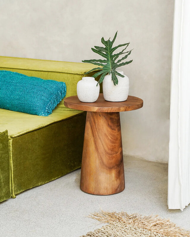 Bazar Bizar De Timber Conic Bijzettafel - Natuurlijk - 50