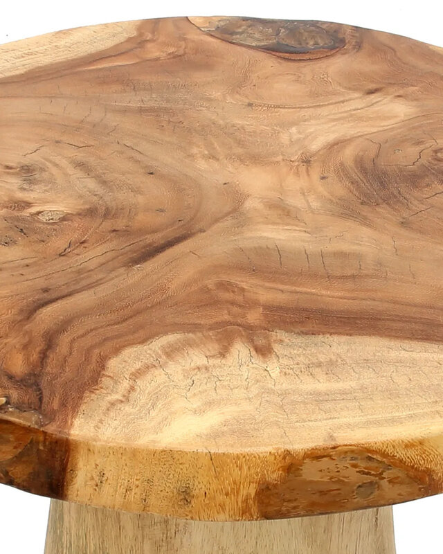 Bazar Bizar De Timber Conic Bijzettafel - Natuurlijk - 50