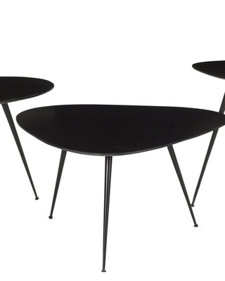 Brix Salontafel Set Van 3 loua Brix Zwart 70x70x39 cm