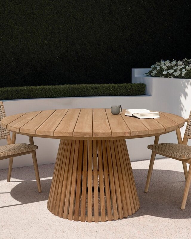Rene Houtman Tuintafel Cindo | Rond | Teakhout | 120cm