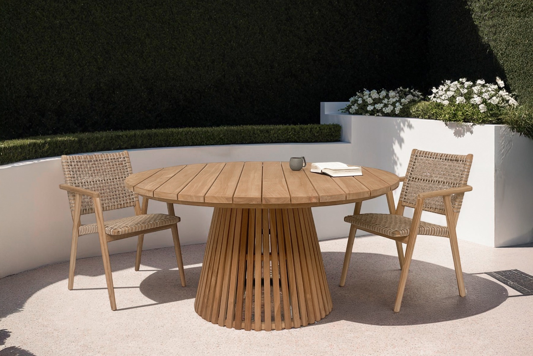 Rene Houtman Tuintafel Cindo | Rond | Teakhout | 120cm
