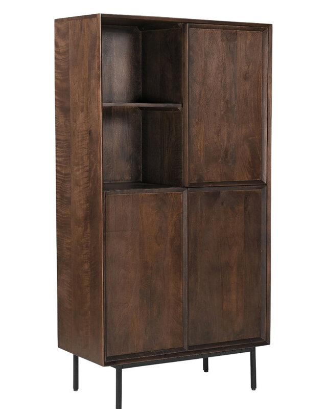 Livingfurn Kast Ravenstein Bruin Mangohout 170x90x40cm