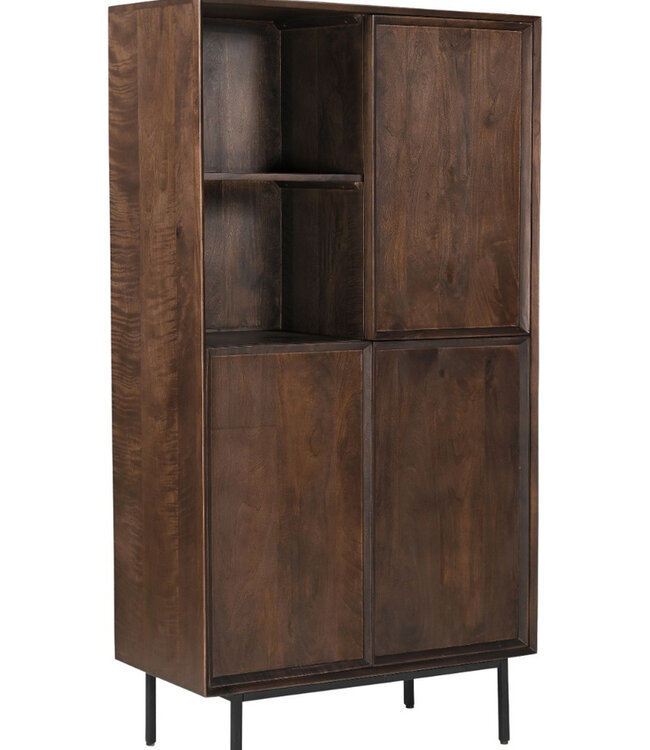 Livingfurn Kast Ravenstein Bruin Mangohout 170x90x40cm