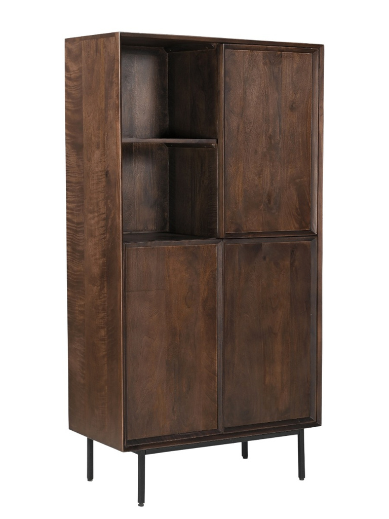 Livingfurn Kast Ravenstein Bruin Mangohout 170x90x40cm