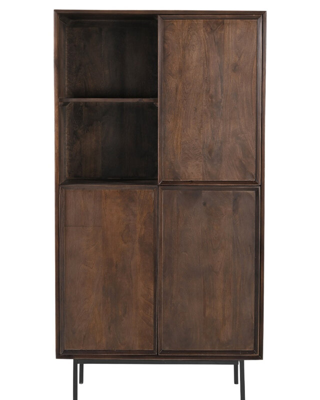 Livingfurn Kast Ravenstein Bruin Mangohout 170x90x40cm