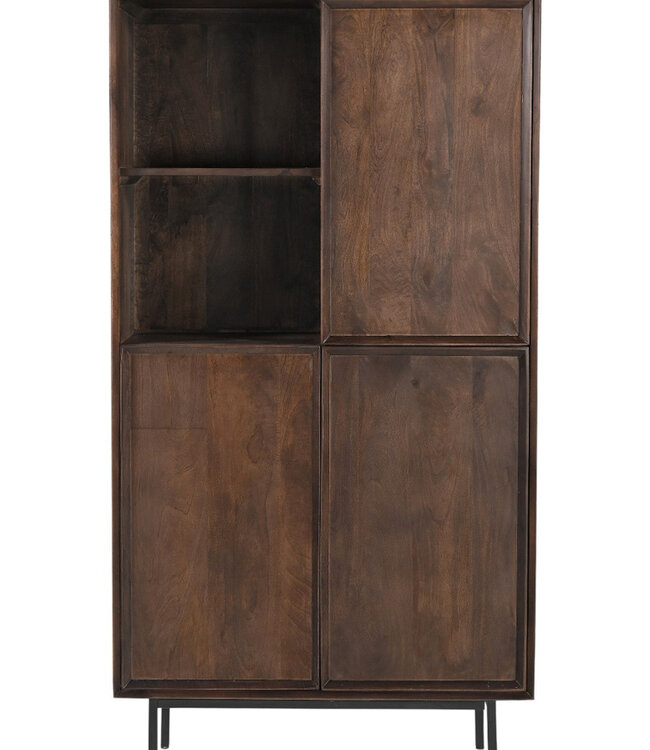 Livingfurn Kast Ravenstein Bruin Mangohout 170x90x40cm