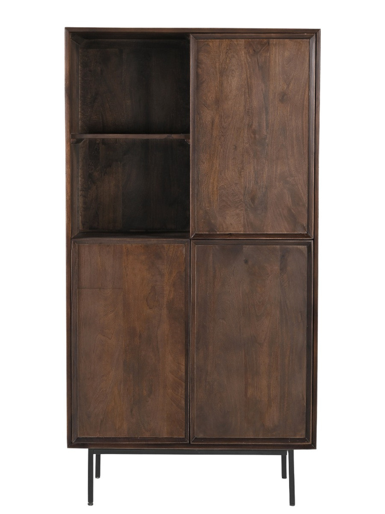 Livingfurn Kast Ravenstein Bruin Mangohout 170x90x40cm