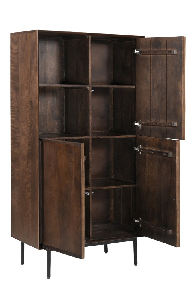 Livingfurn Kast Ravenstein Bruin Mangohout 170x90x40cm
