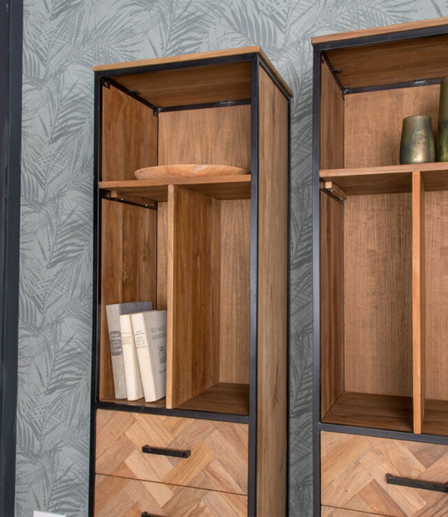 Livingfurn Kast Accent Teakhout Klein 200x55x45 cm