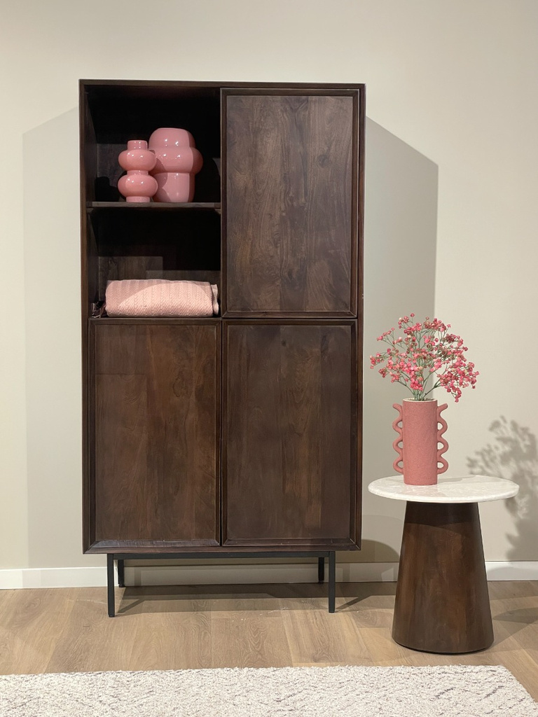 Livingfurn Kast Ravenstein Bruin Mangohout 170x90x40cm