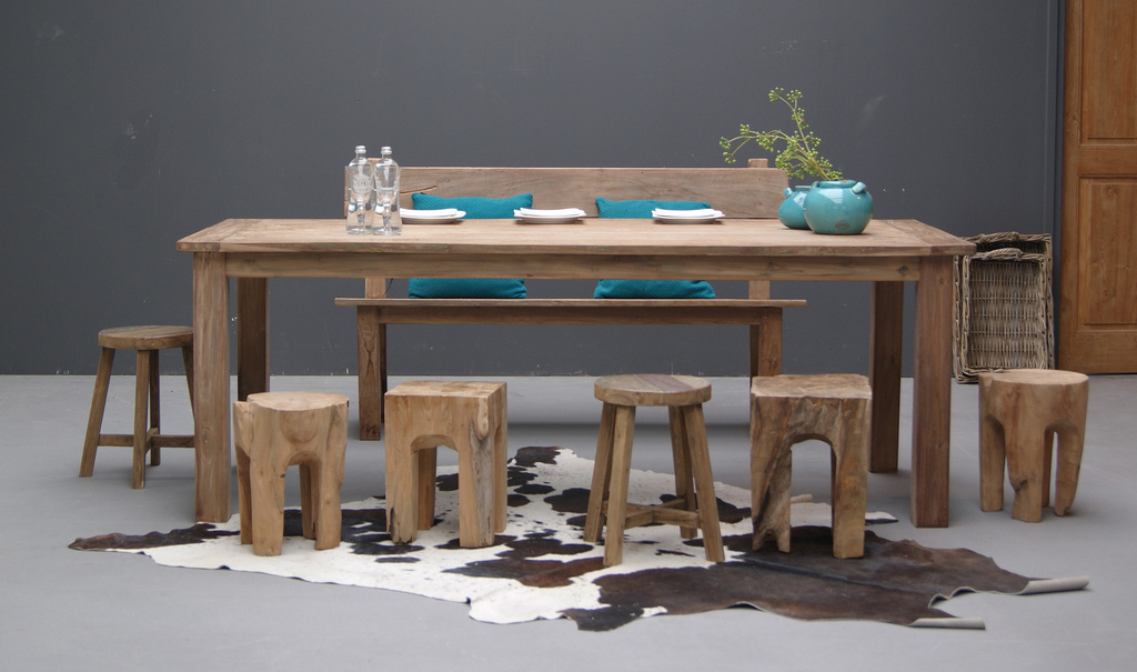 Livingfurn Tafel DK Koplat Teakhout 240x100x78 cm