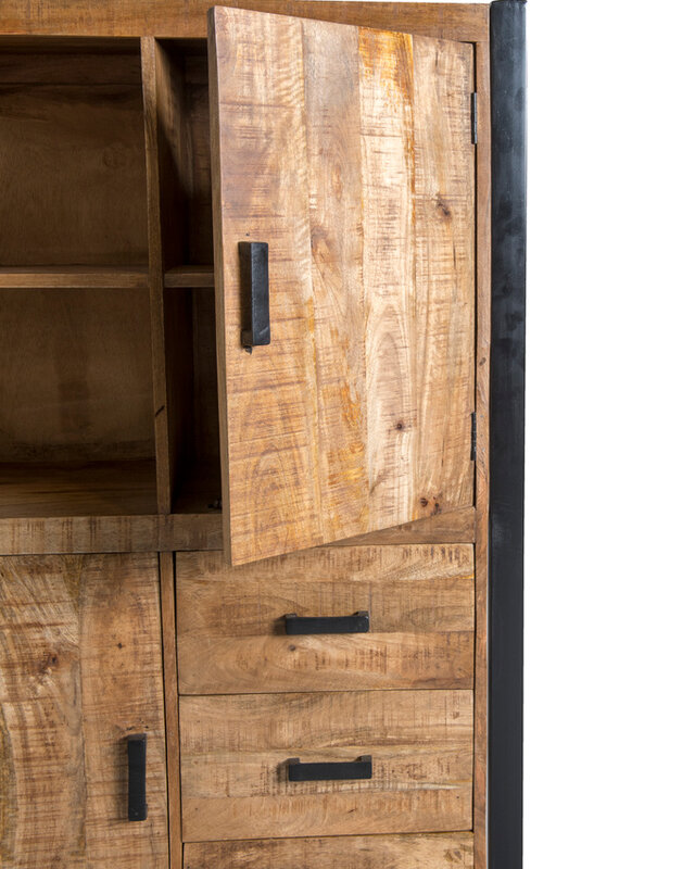 Livingfurn Kast Nairobi Mangohout Bruin 150x100x43 cm