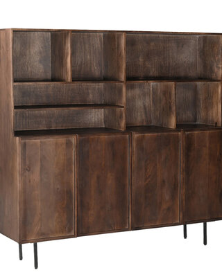 Livingfurn Kast Elan Bruin Hardhout 180x150x45 cm