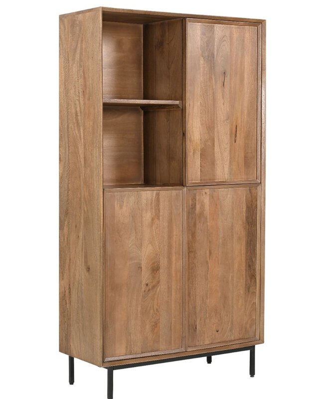 Livingfurn Kast Ravenstein Naturel Mangohout 170x90x40 cm