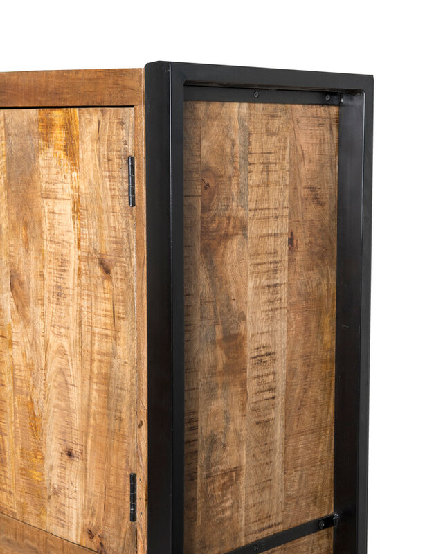 Livingfurn Kast Nairobi Mangohout Bruin 150x100x43 cm