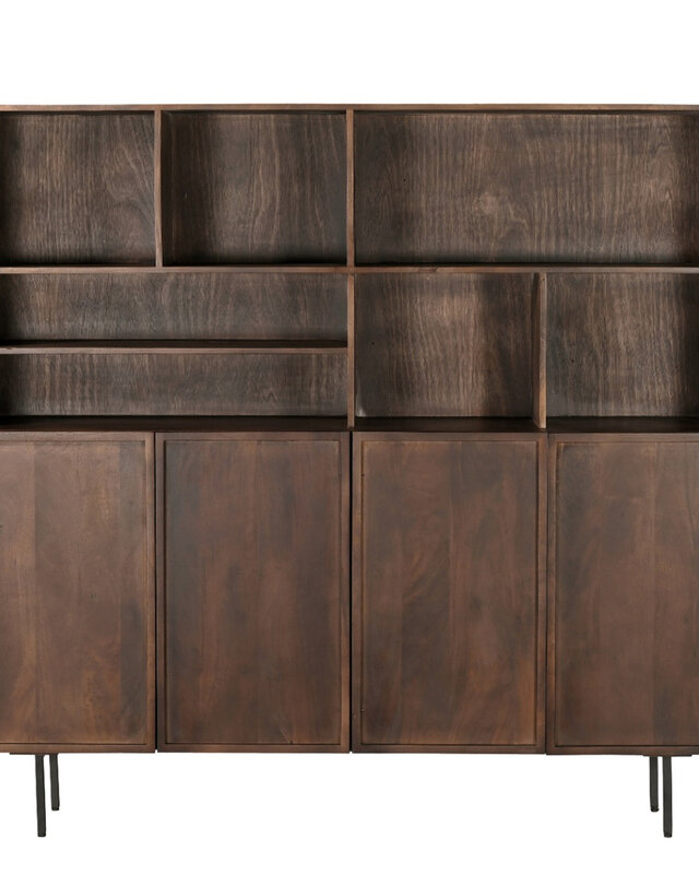 Livingfurn Kast Elan Bruin Hardhout 180x150x45 cm