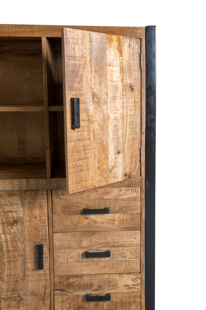 Livingfurn Kast Nairobi Mangohout Bruin 150x100x43 cm