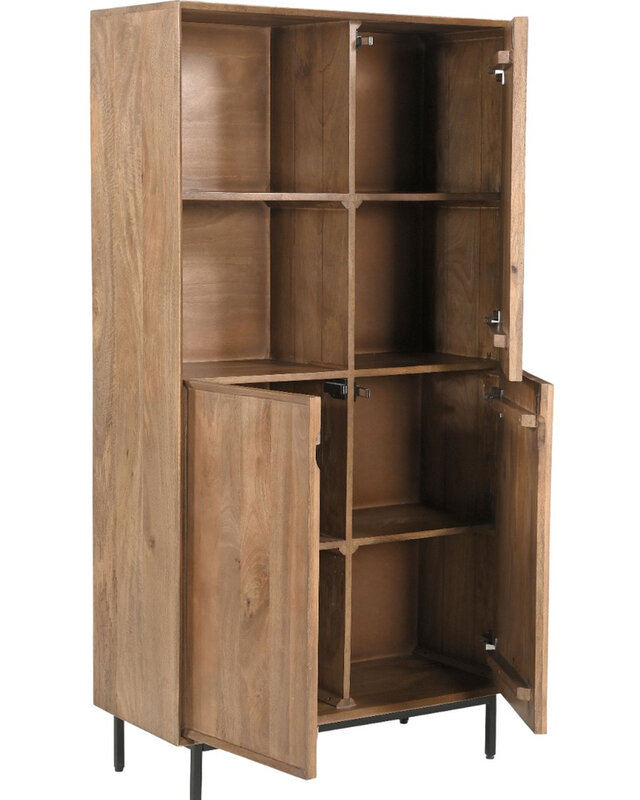 Livingfurn Kast Ravenstein Naturel Mangohout 170x90x40 cm
