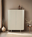 Livingfurn Kast Patou Hardhout Beige 151x115x43 cm