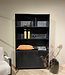 Livingfurn Kast Kala Zwart Mangohout 200x120x40 cm
