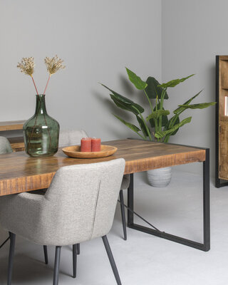 Livingfurn Kast Nairobi Mangohout Bruin 150x100x43 cm