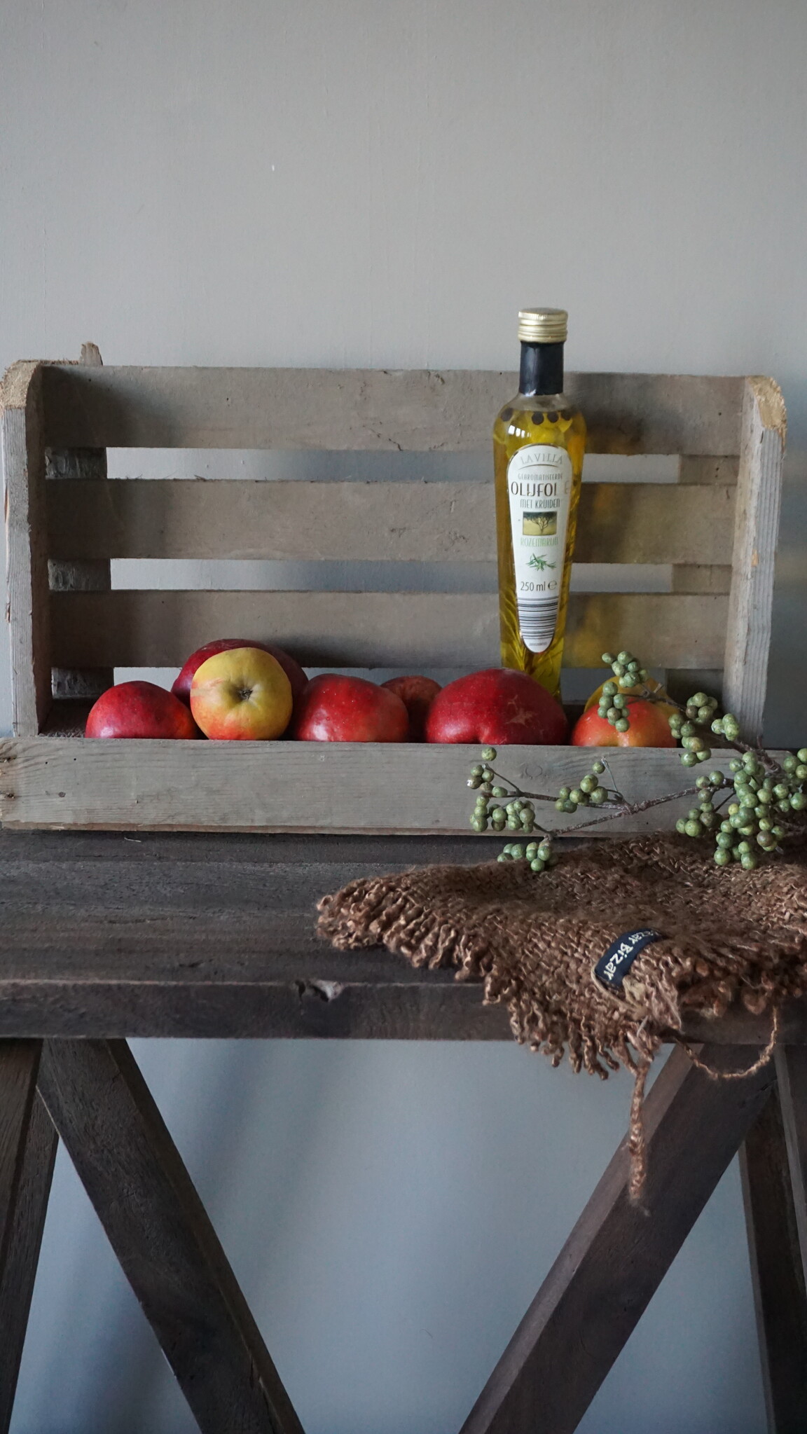Nieuwe fruitkisten houten kisten wijnkisten appelkisten houten kist Gevlamde 50 x 40 x 30 cm