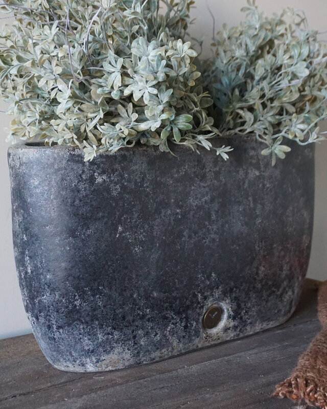 Brynxz Plantenbak Basalt | Ovaal | H28 x B46 x D12 cm