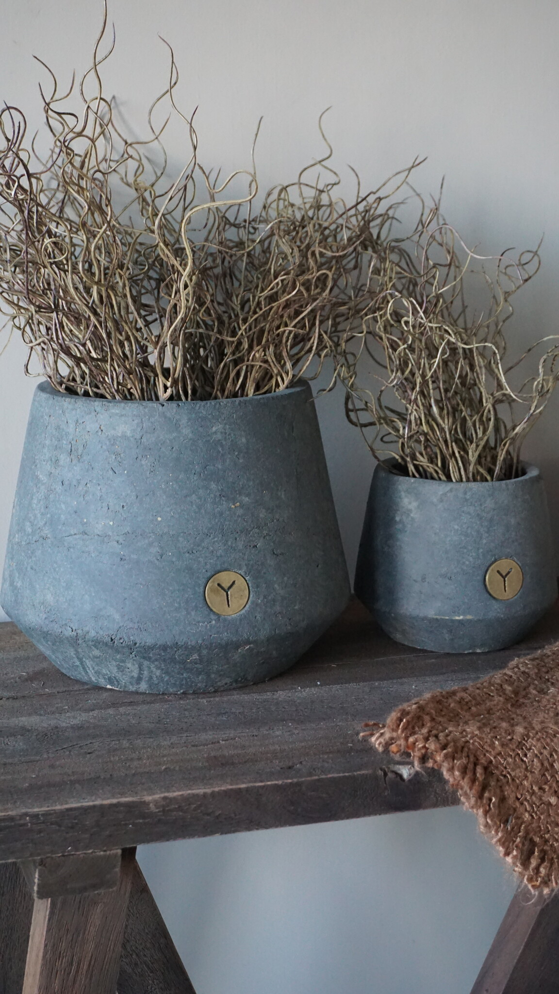 Brynxz Plantenbakken | Set Van 2 | Majestic Vintage | H20 x D16-26 cm