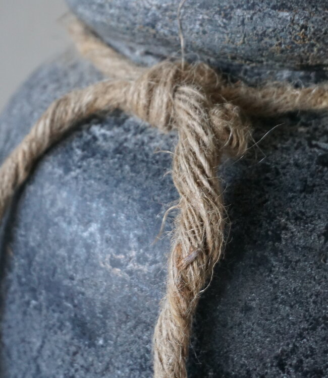 Brynxz Plantenbak Basalt | Met Touw | H27 x D22 cm