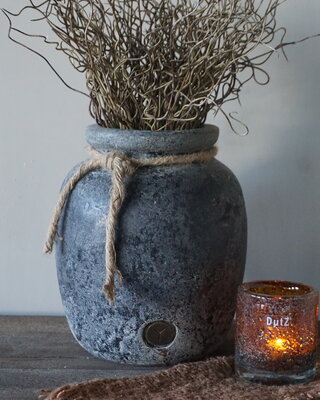 Brynxz Plantenbak Basalt | Met Touw | H27 x D22 cm