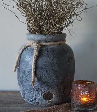 Brynxz Plantenbak Basalt | Met Touw | H27 x D22 cm Brynxz Plantenbak Basalt | Met Touw | H27 x D22 cm