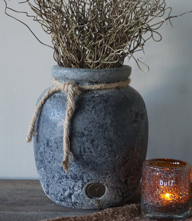 Brynxz Plantenbak Basalt | Met Touw | H27 x D22 cm