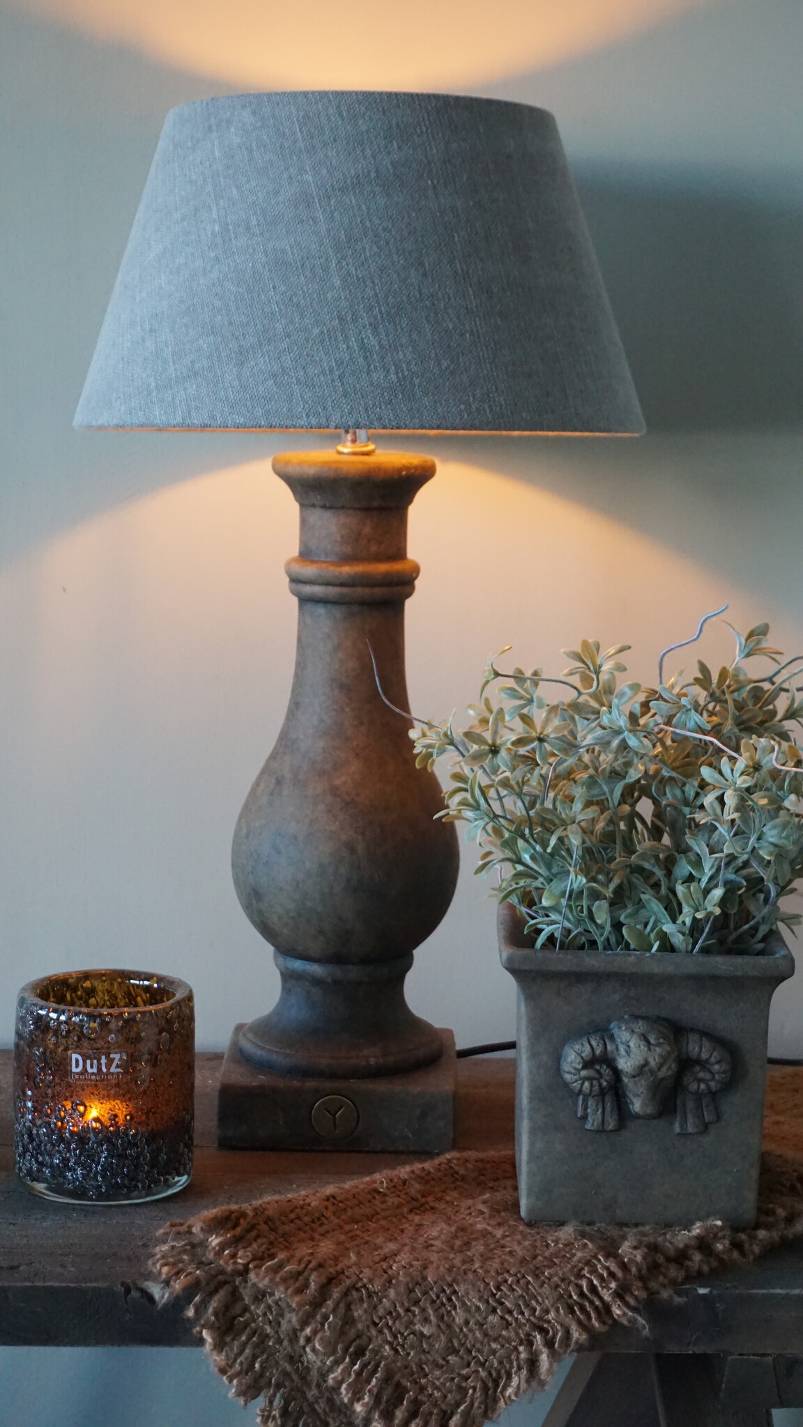 Brynxz Baluster Lampenvoet Deluxe | Majestic Brown | H36 x D13 cm