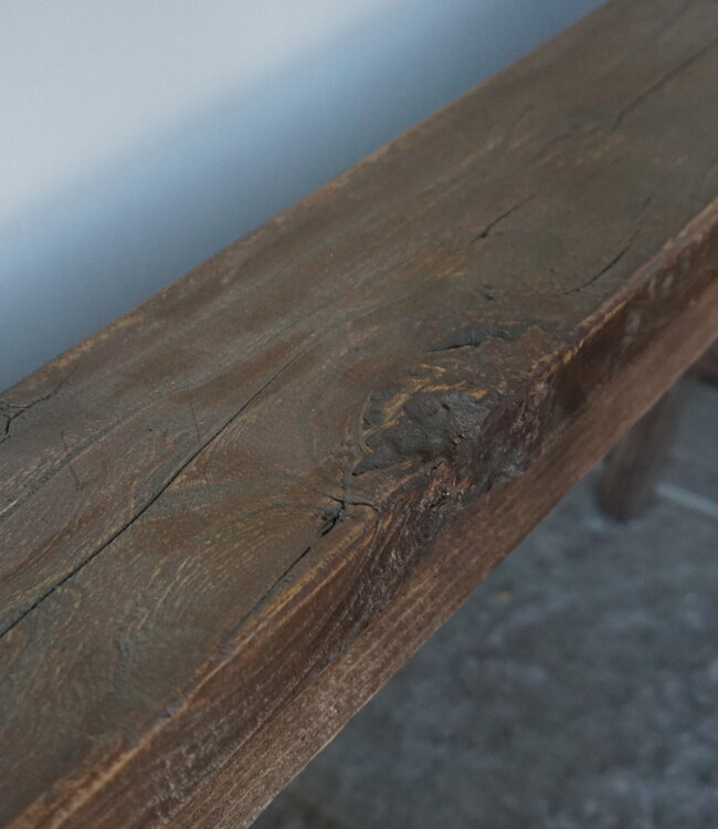 Rene Houtman Chinees Bankje | Oud Hout | H55 x B109 x D14 cm