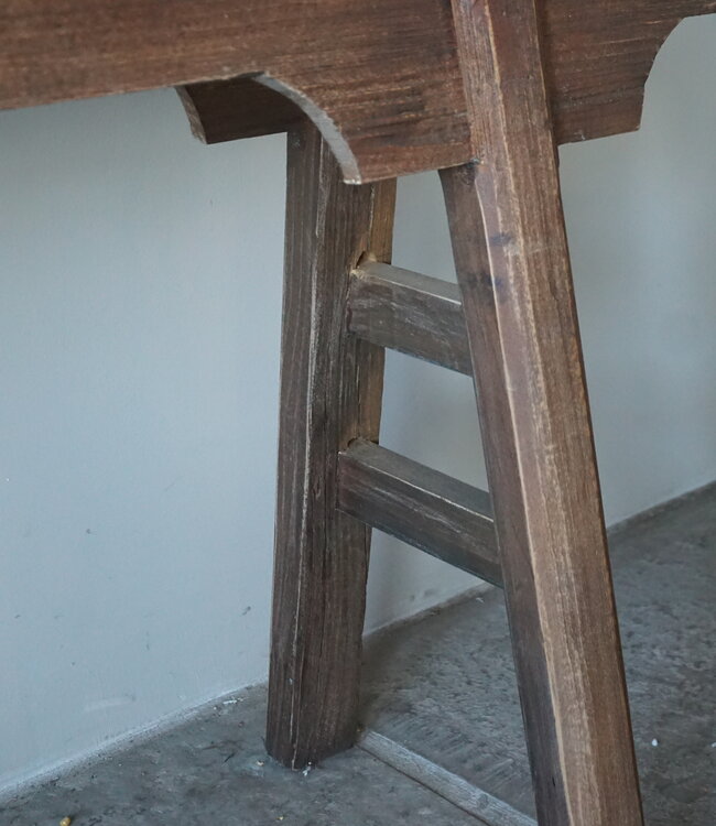 Rene Houtman Chinees Bankje | Oud Hout | H55 x B109 x D14 cm