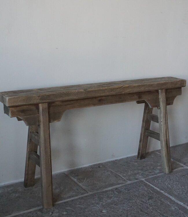 Rene Houtman Chinees Bankje | Oud Hout | H55 x B110 x D14 cm