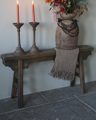 Rene Houtman Chinees Bankje | Oud Hout | H55 x B110 x D15 cm