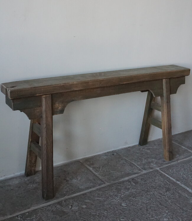 Rene Houtman Chinees Bankje | Oud Hout | H55 x B110 x D15 cm