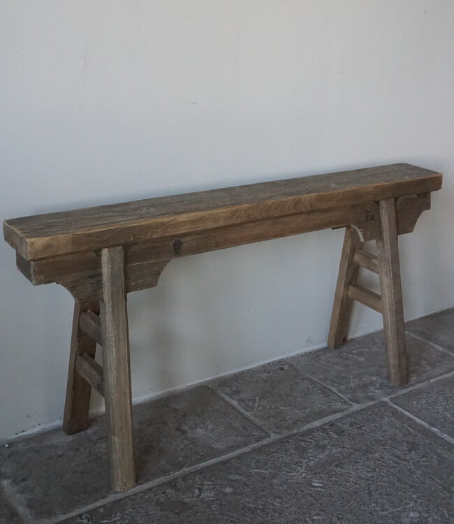 Rene Houtman Chinees Bankje | Oud Hout | H56 x B111 x D15 cm