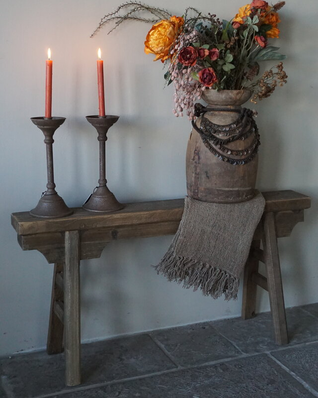 Rene Houtman Chinees Bankje | Oud Hout | H56 x B111 x D15 cm