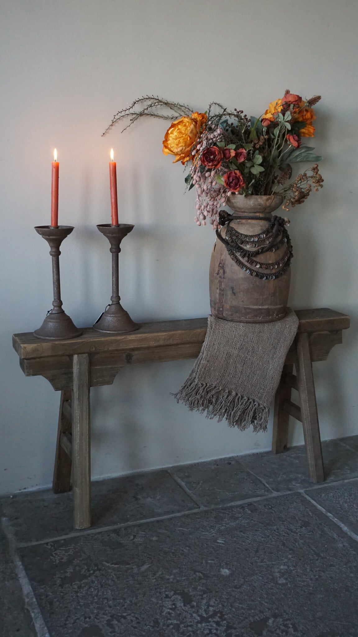 Rene Houtman Chinees Bankje | Oud Hout | H56 x B111 x D15 cm