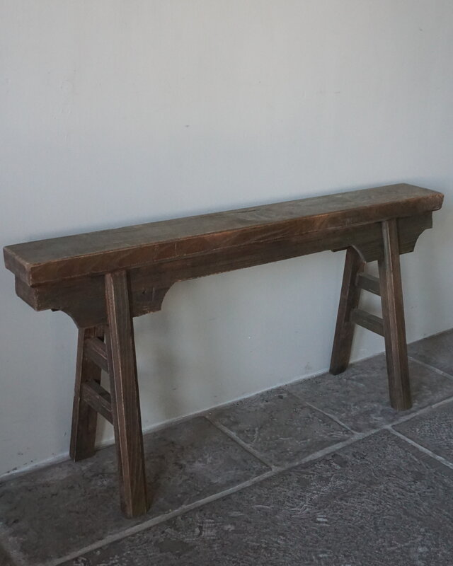 Rene Houtman Chinees Bankje | Oud Hout | H56 x B111 x D16 cm