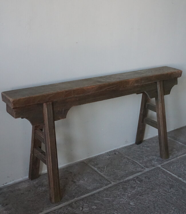 Rene Houtman Chinees Bankje | Oud Hout | H56 x B111 x D16 cm