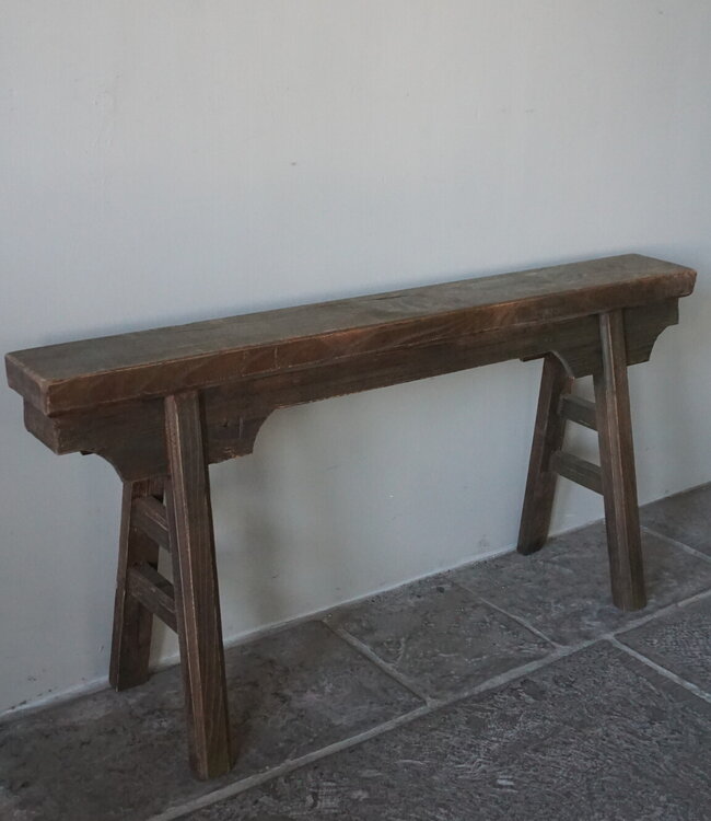 Rene Houtman Chinees Bankje | Oud Hout | H56 x B109 x D16 cm