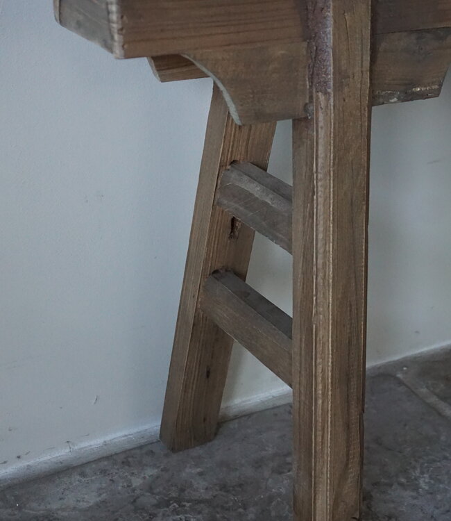 Rene Houtman Chinees Bankje | Oud Hout | H56 x B109 x D16 cm