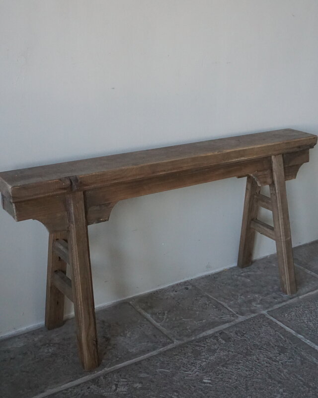 Rene Houtman Chinees Bankje | Oud Hout | H56 x B109 x D16 cm