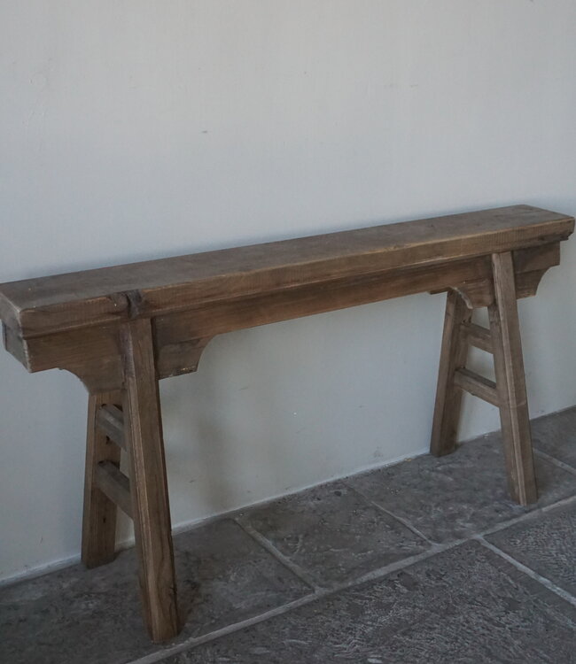 Rene Houtman Chinees Bankje | Oud Hout | H56 x B109 x D16 cm