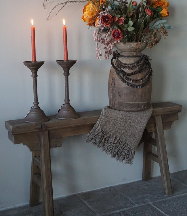 Rene Houtman Chinees Bankje | Oud Hout | H56 x B109 x D16 cm